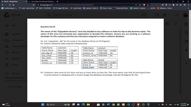 Database Task 03 | 1st Year | Semester 01 | Java Institute | смотреть онлайн