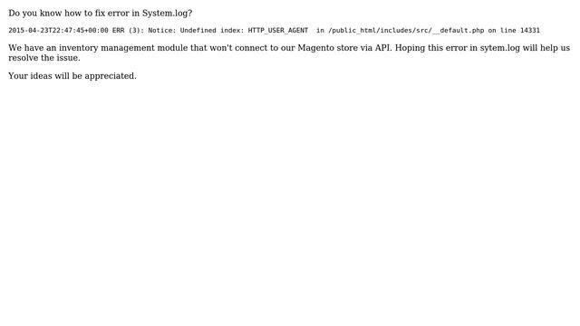 Magento: Locate source of error in system.log (src/__default.php) смотреть онлайн