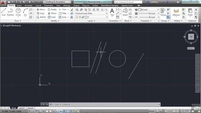 AutoCAD Training 0301 Drawing Area The Crosshairs And Your Mouse смотреть онлайн