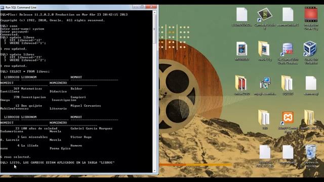 Consultas y modificación de registros Oracle Database11g XE смотреть онлайн