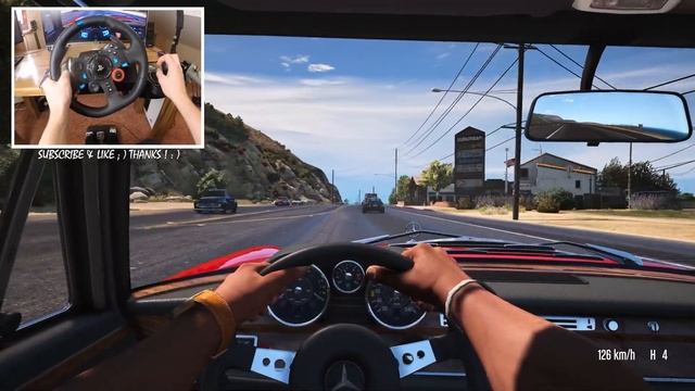 Mercedes-Benz 300 SEL 6.8 - GTA V | Logitech G29 ? When GTA VI ? Who waiting? REVIEW смотреть онлайн