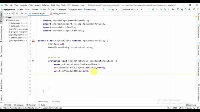 Android Beginners- How to popup daterpicker when click on EditText? смотреть онлайн