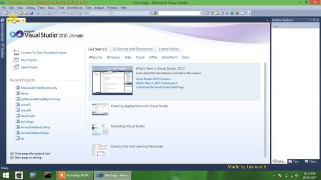 Connect SQL Database in Visual Studio смотреть онлайн