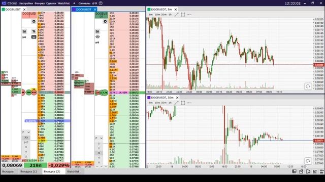 Разбор сделки по DOGEUSDT, перекрытие 2 стопов смотреть онлайн