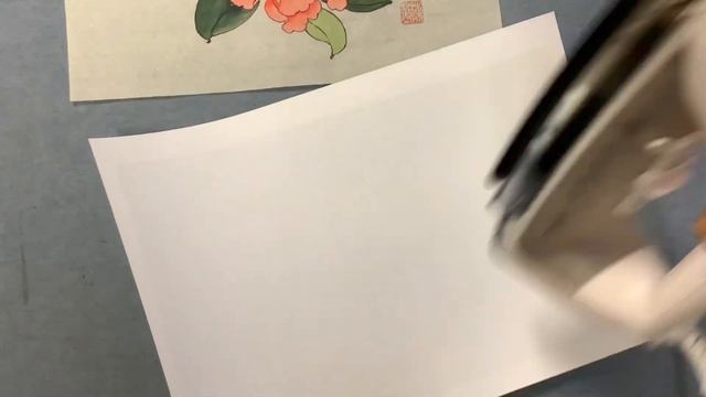 Dry-mounting the Camellia Gongbi Painting Demo piece with silicone paper смотреть онлайн
