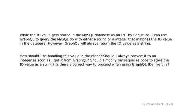 MySQL : Should I handle a GraphQL ID as a string on the client? смотреть онлайн