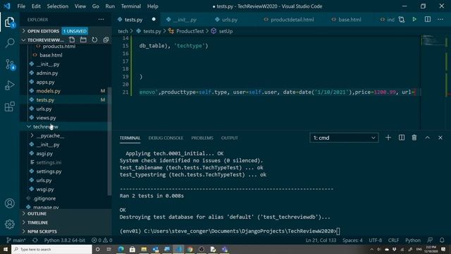 IT 112 Django Unit Tests Models смотреть онлайн