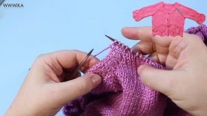 Реглан спицами снизу  Детская кофточка 1-2 года Вяжем по схемам