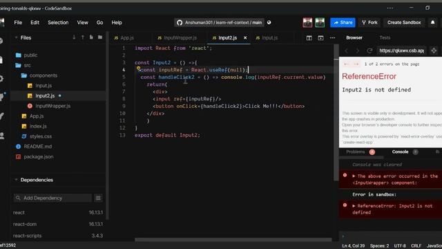 React Tutorial 47 - Creating Refs Using React. смотреть онлайн