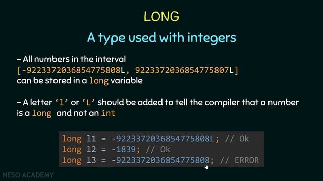 The byte, short, and long Data Types in Java смотреть онлайн