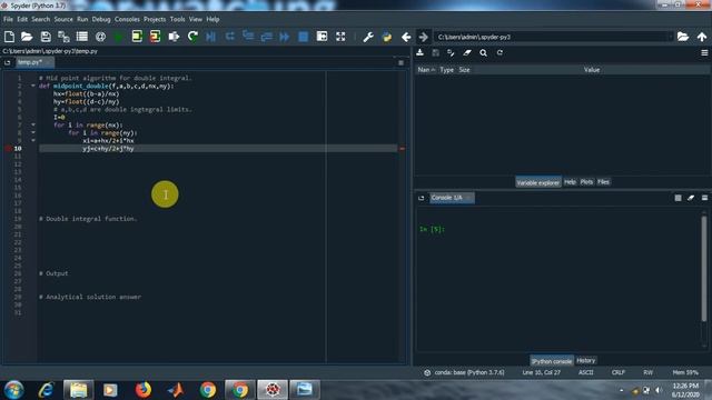 Python Basic Tutorial | Double Integral Using Python | смотреть онлайн