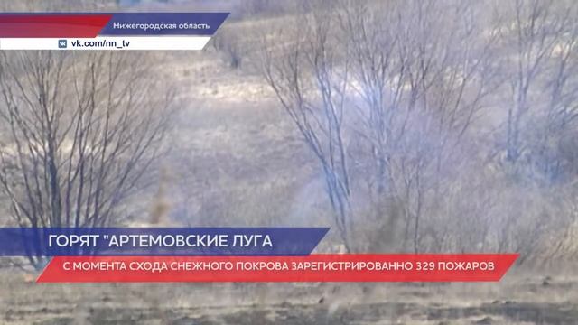 Природный парк «Артемовские луга» горит в Нижегородской области смотреть онлайн