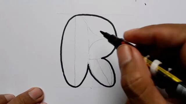 How To Draw Graffiti Bubble Letter R Easy / Drawing Capital Letters For Beginners Art On Paper смотреть онлайн