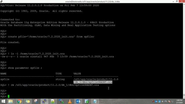 Oracle 11g recover spfile from pfile смотреть онлайн