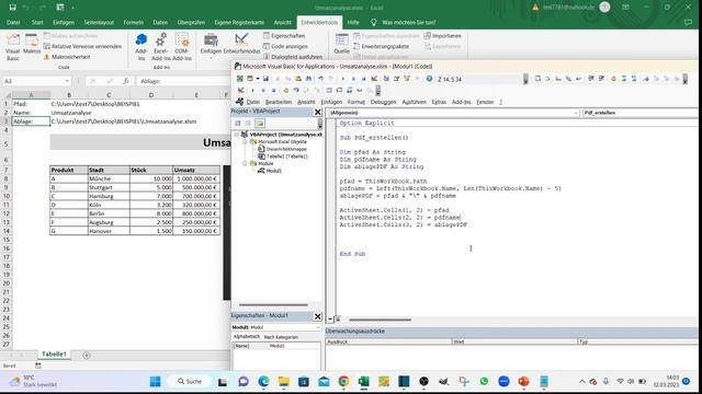 Excel VBA PDF erstellen und speichern смотреть онлайн