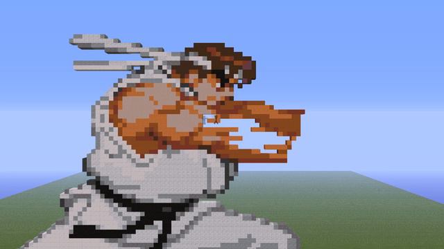 Minecraft - Pixel Art - Ryu - Street Fighter смотреть онлайн