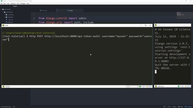 Django REST API Tutorial - Token Authentication and Session Authentication #3 (2018) смотреть онлайн