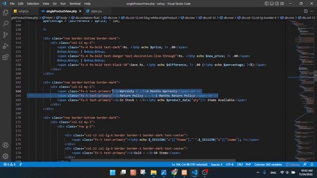 Building a e-commerce web application using HTML, CSS, PHP, MySQL || Part 23 смотреть онлайн