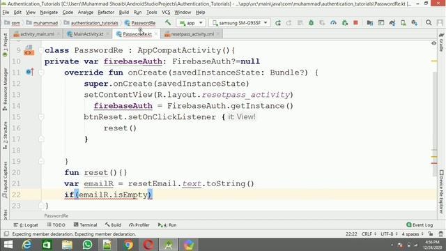 Firebase Forgot Password Android |How To Add Forgot Password In Android Studio |Android With Kotlin смотреть онлайн