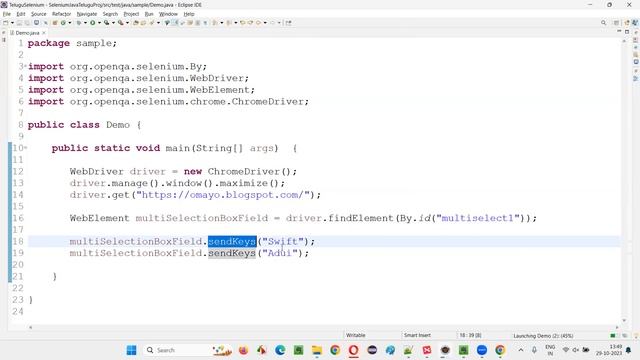 Select multiple options in multi-selection box using sendKeys() (Selenium Interview Question #723) смотреть онлайн