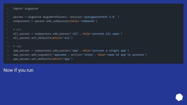 argparse: identify which subparser was used смотреть онлайн
