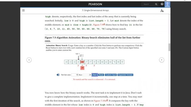 Daniel Liang Java Section 7.10 Linear Search and Binary Search смотреть онлайн