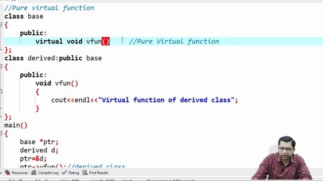 Pure Virtual Function in C++ Programming | By Professor Pankaj Gupta | BIIT смотреть онлайн