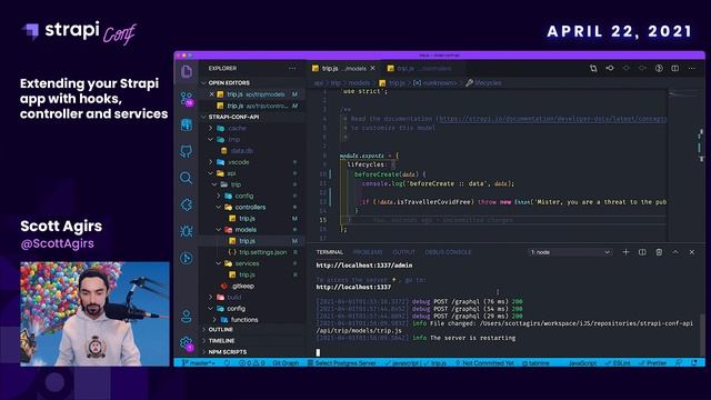 Extending your Strapi app with lifecycle hooks, controllers and services смотреть онлайн