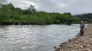 Сахалинская рыбалка на вишневого лосося