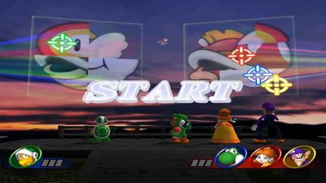 Mario Party 8 - 4 Player Minigames - Yoshi  Hammer Bro Waluigi Daisy All Funny Minigames