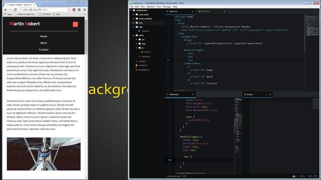 Let's make a Responsive Sticky Header! смотреть онлайн