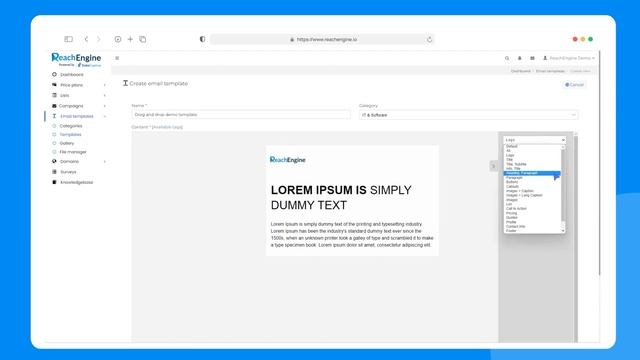 How to create email templates using drag and drop editor in ReachEngine? смотреть онлайн