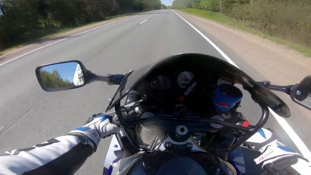 Прострел по трассе Москва Рига М9 Е22 SUZUKI GSX-R 600