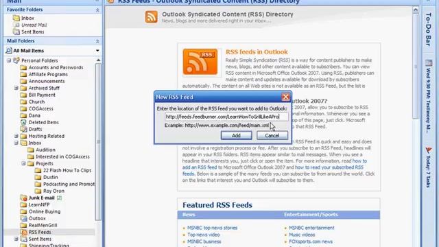 52 Outlook RSS Feeds смотреть онлайн