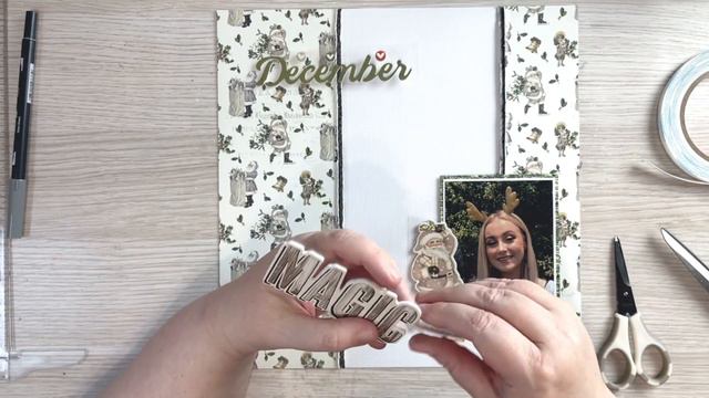 December Magic | Simple Stories Saturday | Scrapbook Process Video смотреть онлайн