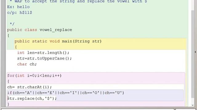 WAP to accept the string and replace the vowel with $Ex: helloo/p: h$ll$ смотреть онлайн