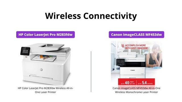 HP Color LaserJet Pro M283fdw vs Canon MF453dw смотреть онлайн