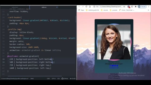 Profile Card Using Only HTML & CSS | How To Make Profile Card In HTML & CSS | User Profile UI Desig смотреть онлайн