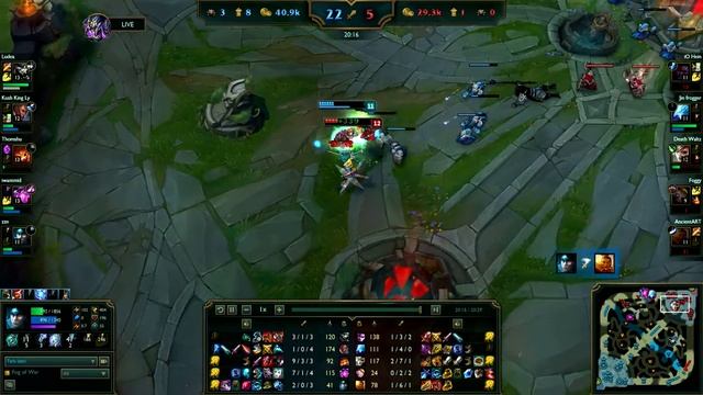 Support Taric 1v4 quadra + game end смотреть онлайн