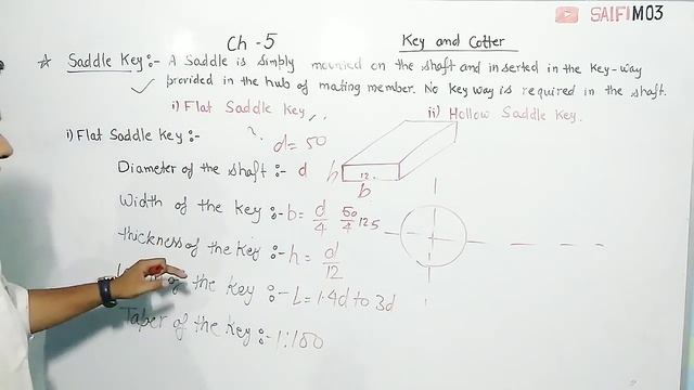 Saddle Key, Flat Saddle Key ?️, How to Draw Flat Saddle Key, Theory and Practical, #Saifim 03, ?? смотреть онлайн