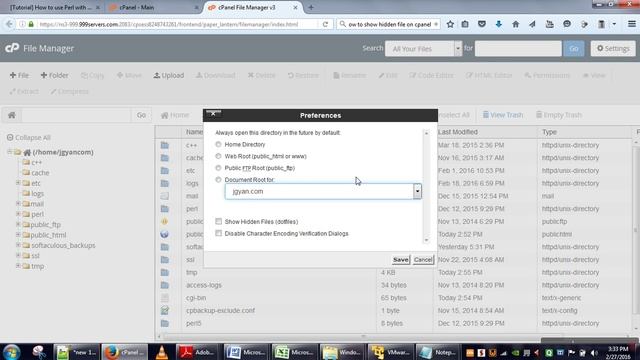 How to show hidden files (.htaccess) on Cpanel