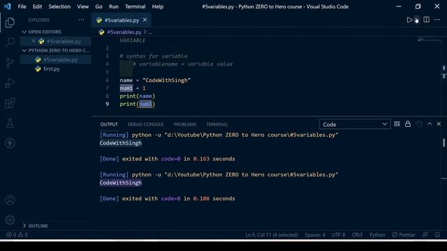 (Master) Variables In Python In Hindi ? |Python Full Course | Python ZERO To HERO Course In Hindi # смотреть онлайн