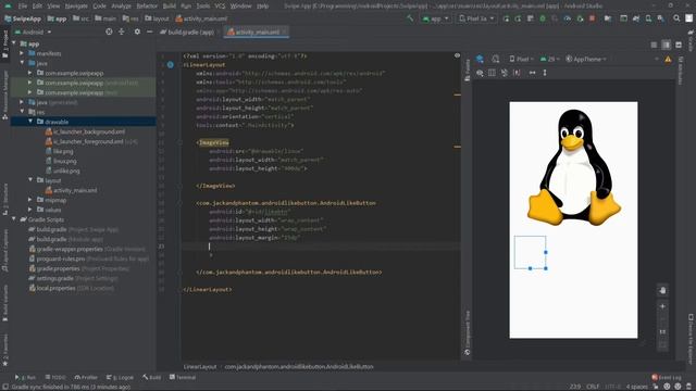 Animated Like Button as Facebook | Android Studio смотреть онлайн