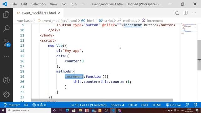 VueJs Tutorial for beginners in HINDI | ENGLISH (#11) Event Modifiers -once, prevent смотреть онлайн