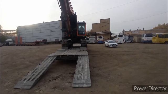 Разгрузка экскаватора Дусан 225 в Москве смотреть онлайн