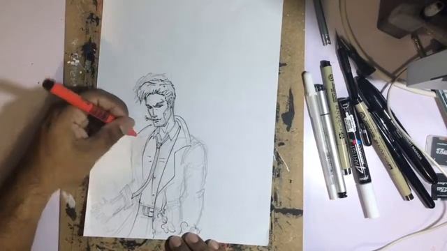 Constantine Inktober Sketch 2018 смотреть онлайн