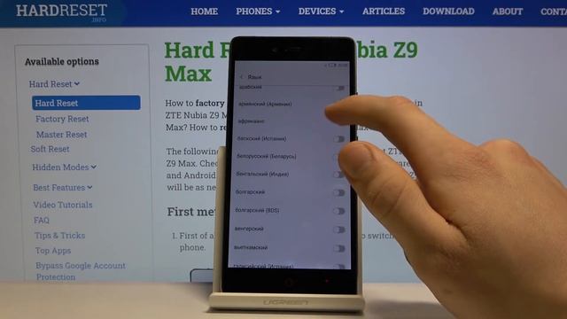Как поменять язык клавиатуры на ZTE Nubia Z9 Max — Языковые настройки
