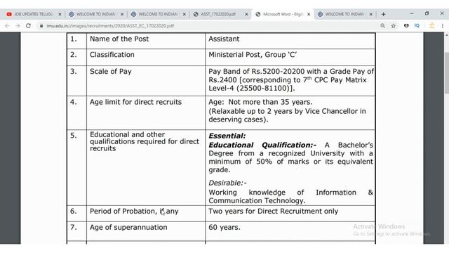 Indian maritime university recruitment for assistant(finanace) assistant || Job updates in Telugu смотреть онлайн