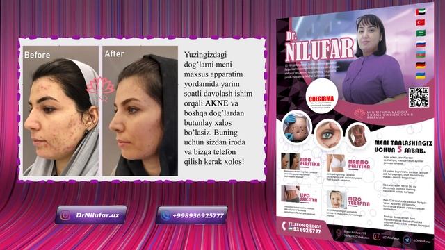 Doktor Nilufar Inoyatova - Dermokosmetolog Plastik Jarroh ??