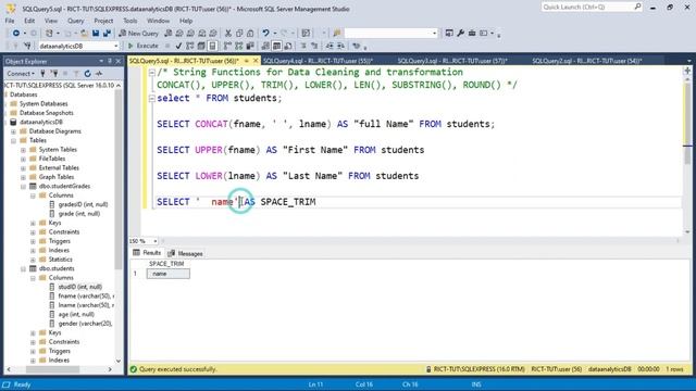 08 SQL for Data Analytics - String functions for data cleaning and transformation смотреть онлайн